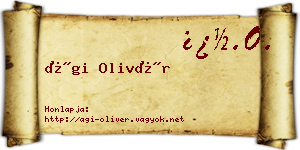 Ági Olivér névjegykártya
