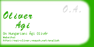 oliver agi business card