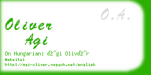 oliver agi business card